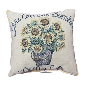 Sunflower‎ Pillow You Are Sunshine Of My Life Accent Cushion Tapestry Home Decor